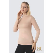 NT Underwear Kadın Bambu Balıkçı Yaka Uzun Kol Body – Hafif, Rahat ve Şık