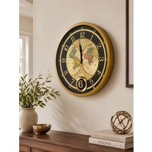 Time Gold Sarkaçlı Metal Duvar Saati