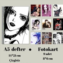 St. Morritz Nana Anime Defter A5 Boyutu + 9 Adet Fotokart Seti