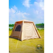 St. Morritz 4 - 6 Kişilik Su Geçirmez Şişme Kamp Çadırı 220X220X190 cm 300D