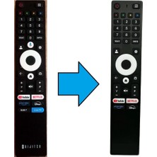 Herz Dijitsu Mikrofonsuz Google Smart Tv Kumanda-Resimde Sağdaki Gönderilir