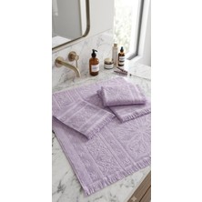 Altınbaşak (3.lü Banyo Set) Kadife Doku Lüks Coton Jakarlı Banyo Havlu Seti %100 Pamuk