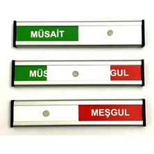 St. Morritz Müsait-Meşgul Tabelası Kapı Isimliği Yönlendirme Levhası Sürgülü Kapı Panosu