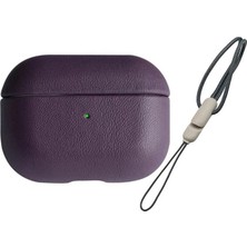 Zamerya Airpods Pro 2 (2.nesil) 405 Deri Kılıf - Mor