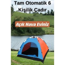 St. Morritz 6 Kişilik 4 Mevsim Renkli Dayanıklı Tam Otomatik Kamp Çadırı Oudoor Dış Mekan Aile 220X250X165