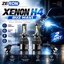 Zeron Xenon H4 Buz Mavi LED Far Ampulü 12V 2 Adet Yüksek Aydınlatma Kolay Montaj