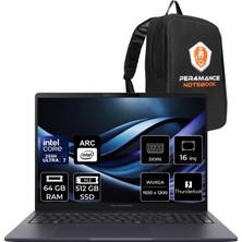 Asus Expertbook B3 (B3605) Intel Core Ultra 7 255H 64GB Ram 512GB SSD 4g Sım 16" Wuxga (1920X1200) Freedos B3605CCA-MB2224P338 Taşınabilir Bilgisayar + Per4 Çanta