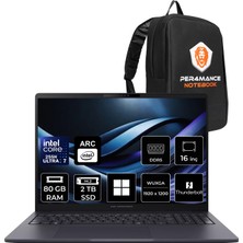 Asus Expertbook B3 (B3605) Intel Core Ultra 7 255H 80GB Ram 2tb SSD 4g Sım 16" Wuxga (1920X1200) WIN11 Pro B3605CCA-MB2224P346 Taşınabilir Bilgisayar + Per4 Çanta
