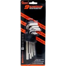 St. Morritz Qtools 9 Parça Alyan Allen Seti Uzun Düz Alyan Takımı 1 Set