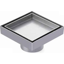 Sukar Çelik Seramik Uyumlu Ankastre Yer Süzgeci 10*10 cm