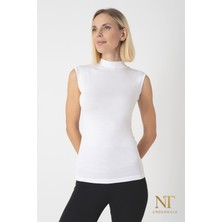 NT Underwear Kadın Bambu Balıkçı Yaka Sıfır Kol Body – Hafif, Rahat ve Şık