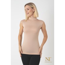 NT Underwear Kadın Bambu Balıkçı Yaka Sıfır Kol Body – Hafif, Rahat ve Şık