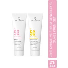 Lona Cosmetics Güneş Kremi Ikili Set: Pink Touch Güneş Kremi Spf 50 & Sebum Dengeleyici Matlaştırıcı Güneş Kremi Spf 50