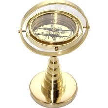 St. Morritz Pirinç Masa Üstü Pusula 17*9 cm
