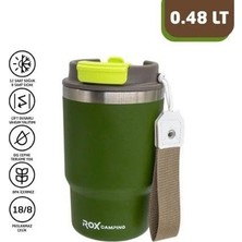 TeknoKapsül Rox Camping 0194 Pipetli Kahve Termosu 0.48 Lt - Yeşil