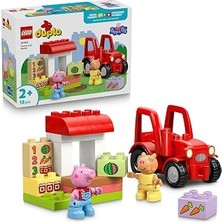 TeknoKapsül LEGO Duplo Peppa Pig Traktör ve Pazar 10468-2 Yaş ve Üzeri Çocuklar Için Midilli Pedro ve Peppa Pig Figürleri Içeren Eğitici Oyuncak Yapım Seti, Çocuklar Için Yaratıcı Hediye Fikri (18 Parça)