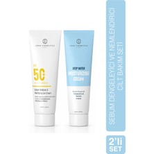 Lona Cosmetics Sebum Dengeleyici ve Nemlendirici Cilt Bakım Seti: Yoğun Nemlendirici Bakım Kremi & Matlaştırıcı Güneş Kremi Spf 50