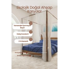 Renazzo Mobilya Natura  Ci̇bi̇nli̇kli̇ Model Masif Ahşap Karyola Kolay Kurulum Fırınlanmış Ithal Sibirya Çamı 90X190 Yatak Uyumlu