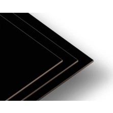 St. Morritz (Ebat 20X50 Cm-Kalınlık 8 Mm-1 Adet) Siyah Laminat Kaplı Mdf Plaka Tabaka