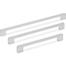 TeknoKapsül System 8537 Modern Kulp Siyah Renk 320 mm Krom Tek Ebat SSY8537 0320 Cr