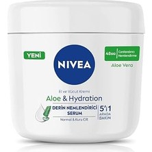 TeknoKapsül Nıvea El ve Vücut Bakım Kremi Aloe Vera 400ML, Derin Nemlendirici Serum, Normal ve Kuru Cilt