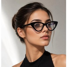 Mise Aksesuar Cat Model Unisex Siyah Şeffaf Cam Güneş Gözlüğü Yeni Sezon