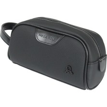 TeknoKapsül M 433 Mega Bag Kanvas El/clutch/makyaj/tıraş Çantası Siyah