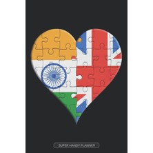 TeknoKapsül Planner: Indian British Flag United Heart Jigsaw Puzzle Flags Of India Great Britain