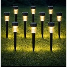 TeknoKapsül 10'lu Güneş Enerjili LED Bahçe Aydınlatması Solar Aydınlatma IP44 Su Geçirmez Işık Seti
