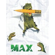 TeknoKapsül Max: Personalized Dinosaur Sketchbook For Boys. 8.5"X11" 110 Pages. Doodle, Draw, Sketch, Create, Dino!