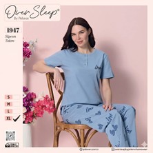 Poleren Kadın Kısa Kol Pijama Takımı M Beden