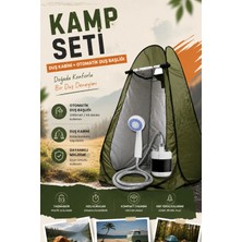 St. Morritz Otomatik Kamp Duşu ve Yeşil Duş Kabini Seti