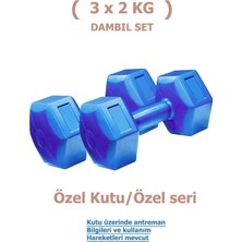 St. Morritz Köşeli Dambıl 2 kg Ağırlık Seti, Sağlıklı ve Güçlü Vücut Geliştirme Için