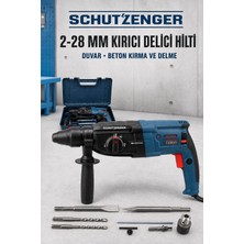 SCHUTZENGER Metal Şanzıman Darbeli Matkap Kırıcı Delici Hilti 2-28MM Profesyonel C-7 Kalite