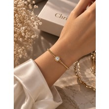 Yeline Aksesuar Soleil Charm Gold Bileklik