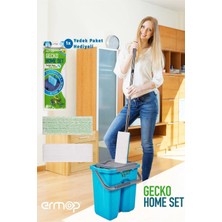 St. Morritz Temizlik Seti Mikrofiber Mop Yer Duvar Silme Gecko Home Set