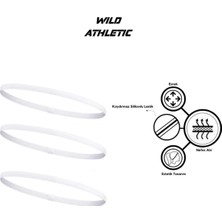 St. Morritz Kaydırmaz Beyaz Spor Elastik Saç Bandı Tokası Wildflex
