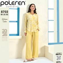 Poleren %100 Viskoz Dokuma Pijama Takımı M Beden