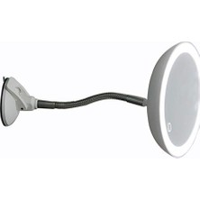TeknoKapsül Land Of Myth - Şerit LED Işıklı Banyo Makyaj-Tıraş Aynası, 10X Hd Büyütme, Esnek, Dokunmatik Işık Kısma, Ayarlanabilir Kol