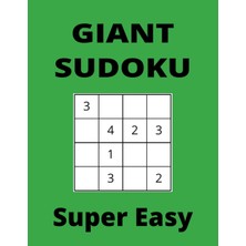 TeknoKapsül Independently Published Gıant Super Easy Green Sudoku Book, 4x4 Puzzles, 50 Pages, 8.5X11