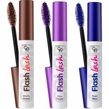 TeknoKapsül Golden Rose Flash Lash Colered Mascara - 3'lü Renkli Maskara Seti - No: 04-07 - 08