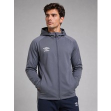 Umbro Potter Hooded Erkek Antrasit Fermuarlı Kapüşonlu Spor Sweatshirt - FC0502