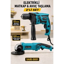 SCHUTZENGER Elektrikli 13MM Matkap Vidalama 125MM Spral Avuç Taşlama Makinesi 2’li Set MA-7722