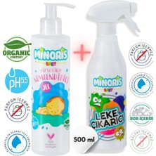 Minoris Baby Organik Leke Çıkarıcı 500ML + Baby Organik El Yüz ve Vücut Nemlendirici 200ML
