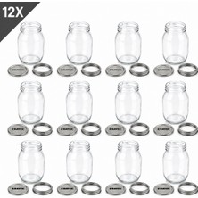 Eratec Cam Kavanoz 2 Parçalı Kapak 500 ml x 12
