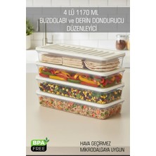 St. Morritz 4'lü Buzdolabı ve Derin Dondurucu Düzenleyici Organizer Set 1170 ml