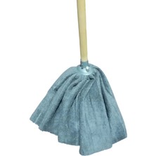 St. Morritz 1 Adet Mop 1 Adet Ahşap Sapı ile Takım Mikrofiber Tipi Mop Paspas Gri