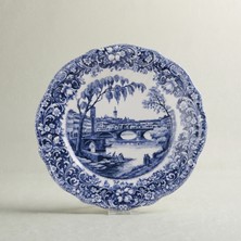 Emsan Floransa Servis Tabağı 26 cm Mavi