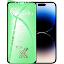 Bzontech iPhone 14 Pro Uyumlu Ekran Koruyucu 9d Seramik Nano Tam Kaplayan Kavisli