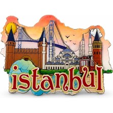 Epilons Istanbul Temalı Ahşap Buzdolapı Süsü Magnet ALK5938